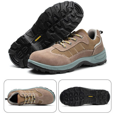 Microfiber Pu Injection Kevlar Industrial Safety Shoes Steel Toe Anti Smashing Work