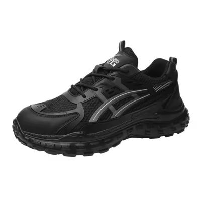 Comfortable Safety Shoes Breathable PU Flying Knit Work Shoes Steel Toe Anti-smashing EVA Sole Kevlar Mid Sole Anti-stab