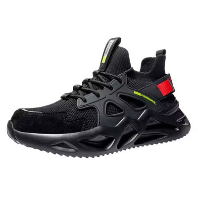 Comfortable Safety Shoes Breathable Flying Knit Safety Shoes Steel Toe Anti-smashing EVA Sole Kevlar Mid Sole Anti-stab Work Shoes