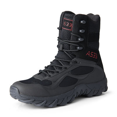 Mid Cut Hiking Working Boots Large Size Black Hiking Boots For Men 39-47 Size Beige Hiking Shoes With Lace-up