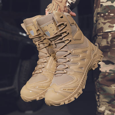 High Top Microfiber Leather Tactical Boots Tactical Safety Shoes Military Boots Canves Tactical Boots Rubber Sole Hiking Boots
